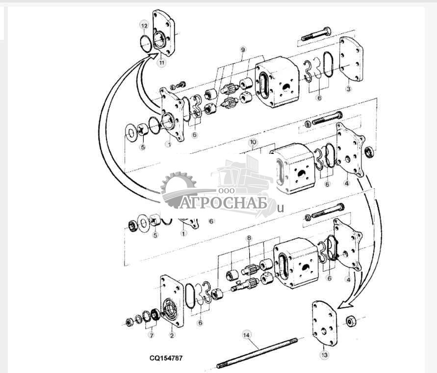 TRIPLE HYDRAULIC PUMP 
